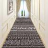 Carpet Runner for Hallway Stairs, Kitchen Corridor Hall Rug Runner 100cm 1.5m 2m 2.5m 3m 3.5m 4m 4.5m 5m 6m Classic Long Runners Carpets Washable Non-Slip Floor Mats - Black (Size : 2 ft  8.2 ft) view 2