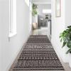 Carpet Runner for Hallway Stairs, Kitchen Corridor Hall Rug Runner 100cm 1.5m 2m 2.5m 3m 3.5m 4m 4.5m 5m 6m Classic Long Runners Carpets Washable Non-Slip Floor Mats - Black (Size : 2 ft  8.2 ft) view 4