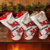 Christmas Stockings America Baseball Home Sweet Text Fireplace Hanging Decorations Xmas Tree Stocking Balls Black Line Texture Personalized Sock for Family Holiday Season Party Home Decor view 2