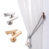 Curtain Holders Simple Metal Curtain Wall Hook Hook Wall Hook,Black,4 pcs view 2