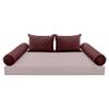 Cover ONLY Model V4 Full Velvet Contrast Indoor Daybed Cushion Bolster - AD368 view 2