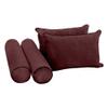 Cover ONLY Model V4 Full Velvet Contrast Indoor Daybed Cushion Bolster - AD368 view 3