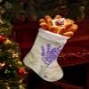 Christmas Stockings Rustic Purple Lavender Chic Rose Butterfly Fireplace Hanging Decorations Xmas Tree Stocking Retro Old Newspaper Personalized Sock for Family Holiday Season Party Home Decor view 4