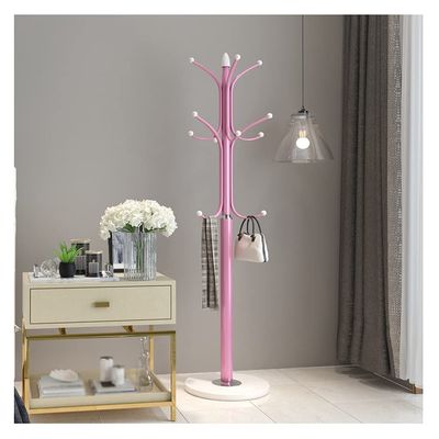 Free Standing Coat Rack Coat Rack Modern Household Floor-Standing Coat Shelf Hallway Corner Iron Hanging Bag Hanger, Used in The Corridor Living Room Bedroom Coat Stand Heavy Duty Coat Shelf (Color :