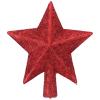 TENDYCOCO 4.5inch Christmas Tree Top Star Red Glittered Mini Star Tree Topper for Christmas Decor Christmas Tree Five-Pointed Star Christmas Decoration view 1