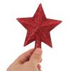 TENDYCOCO 4.5inch Christmas Tree Top Star Red Glittered Mini Star Tree Topper for Christmas Decor Christmas Tree Five-Pointed Star Christmas Decoration view 4