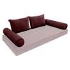Cover ONLY Model V4 Full Velvet Same Pipe Indoor Daybed Cushion Bolster - AD368 view 1