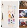 DECHOUS Macrame Hair Bow Holder Wall Hanging Organizer for Headbands Hair Accessories Includes Hooks for Girls Room view 3