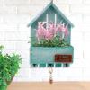 ARTIBETTER Wall Key Hook Entryway Key Holder Mail Organizer Wall Mount Mounted Mail Holder Mediterranean Hooks for Decorative Storage Box Wood The Mediterranean view 2