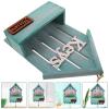 ARTIBETTER Wall Key Hook Entryway Key Holder Mail Organizer Wall Mount Mounted Mail Holder Mediterranean Hooks for Decorative Storage Box Wood The Mediterranean view 4