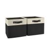 RiverRidge Kids storage bins - 10.5 Cube Storage Organizer with Handles  Black Two-Tone closet organizers and storage for Toys, Shoes & More - Fits RiverRidge Cabinets view 1