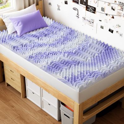 Dreamsmith 3 Inch Mattress Topper 7-Zone Memory Foam Mattress Topper Pressure Relief Soft Mattress Pad, CertiPUR-US Certified, Twin Size Bed