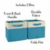 RiverRidge Kids storage bins - 10.5 Cube Storage Organizer with Handles - Turquoise Two-Tone closet organizers and storage for Toys, Shoes & More  Fits RiverRidge Cabinets view 4