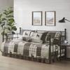 Woolrich Daybed Cover Set - Cabin Lifestyle, Patchwork with Moose Design All Season, Lightweight and Breathable Cozy Bedding Layer with Bedskirt, Matching Shams, 39" W x 75" L, Woodshed Brown 5 Piece view 1