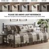 Woolrich Daybed Cover Set - Cabin Lifestyle, Patchwork with Moose Design All Season, Lightweight and Breathable Cozy Bedding Layer with Bedskirt, Matching Shams, 39" W x 75" L, Woodshed Brown 5 Piece view 2