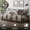 Woolrich Daybed Cover Set - Cabin Lifestyle, Patchwork with Moose Design All Season, Lightweight and Breathable Cozy Bedding Layer with Bedskirt, Matching Shams, 39" W x 75" L, Woodshed Brown 5 Piece view 3
