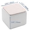 Bonsicoky 4 Pcs Self-Adhesive Furniture Bed Risers, Square Heavy Duty Carbon Steel Table Sofa Risers Adds 2" Height with Felt Pad,White view 2