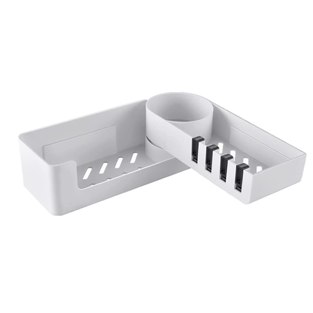 Alipis Adhesive Storage Shelf Bathroom Wall Rack Bath Organizer Adhesive Shelves