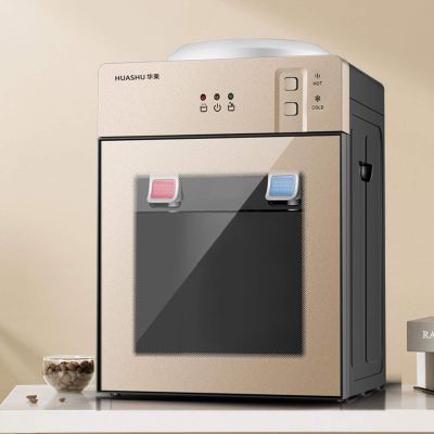 Top Loading Water Cooler Dispenser, Desktop Water Dispenser Hot & Cold Water Coolers, Countertop Water Cooler Dispenser with Hot Cold and Room Temperature Water Champagne Gold