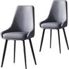 IBOWZ Dining Chair Set Dining Chairs Set of 2,Leisure Chair Kitchen Living Room Desk Side Chair with Black Metal Legs view 1