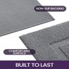 DEXI Bathroom Rugs 43x24, Washable Non Slip Bath Mat for Shower Floor, Absorbent Quick Dry Bathmat with Rubber Backing, Ultra Soft Plush Carpet for Tub, Grey view 4