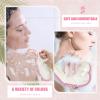 Tatuo 10 Count Popup Closed Exfoliating Wash Cloths for Body and Face Facial Bath Scrub Soft Weave Loofah Towel Exfoliate Bath Towel Remove Dead Skin Wash Cloth for Women Man (Pink Edge) view 3