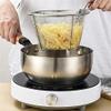 Fry Strainer 2 Pack Stainless Steel Fry Basket Kitchen Chicken Basket Chip Fryer Kitchen Cooking Accessories Fryer Basket (Size : 26X15X9.5cm-2pcs) view 4