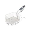 Fry Strainer Plastic Handle Fryer Kitchen Fryer Basket Removable Food Square Hanging Stainless Steel Strainer Fryer Basket view 2