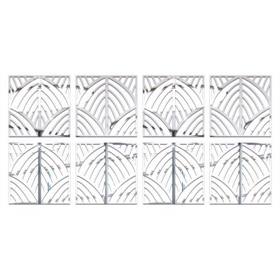 Melairya Mirror Wall Stickers, Removable Furniture Mirror Stickers, DIY Mirror Plastic Tile Stickers for Cabinet Wall Decor (Color : Silver, Size : 20x20cm-8pcs)