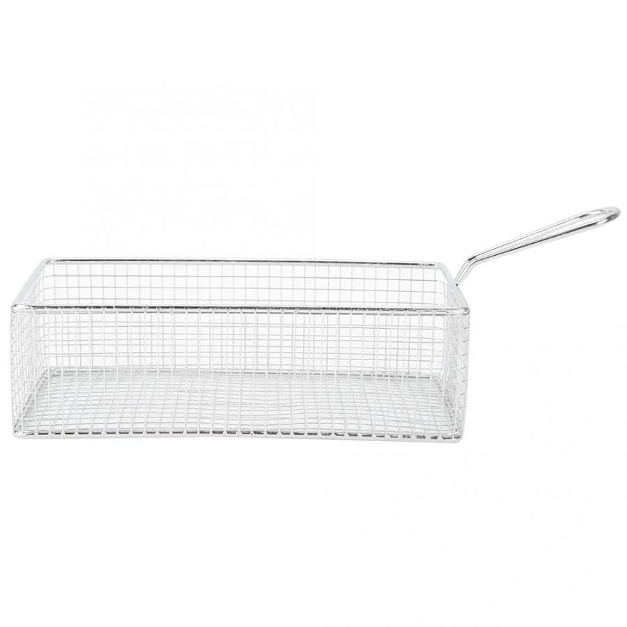 Fry Strainer Stainless Steel Fry Basket Mini French Fries Food Basket Mesh Fries Colander Kitchen Food Cooking Tools Fryer Basket