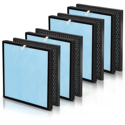 [4 Sets] Air Replacement Filter Set Compatible with HSP001 Clenaer for Home, H13 HEPA, HEPA Pre-Filters, Carbon and Pre-Filters