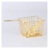Fry Strainer Frying Basket French Frying Basket Stainless Steel French Fries Basket Hand Frying Storage Box Fryer Basket (Color : Gold) view 1