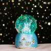Castle Snow Globe Music Box Light Up Musical Christmas Snow House Automatic Snowfall Rotating Crystal Sphere for Women Girls Birthday Gift Home Decor view 3