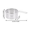 Fry Strainer French Fry Basket Stainless Steel French Fry Basket Strainer Fryer Spaghetti Spoon Kitchen Cooking Tools Fryer Basket (Color : Silver, Size : 31X16.5X8CM) view 2