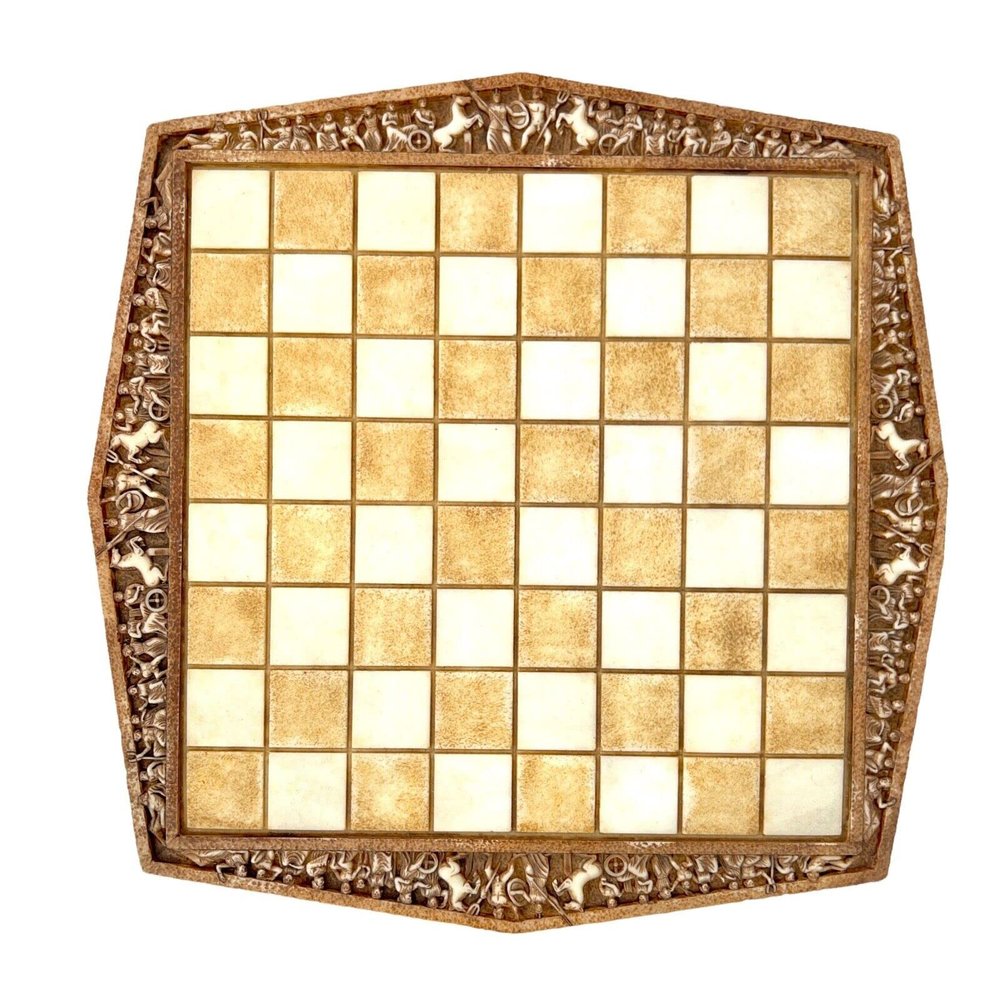 Chess Board Parthenon Metope Ancient Greece Cast Alabaster Statue