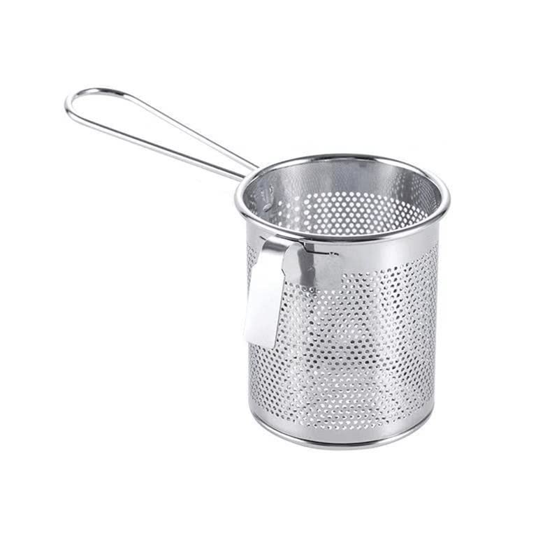 Fry Strainer 304 Stainless Steel Hot Fry Basket Filter Food Colander Leaking Oil Can Be Screened Surface Fryer Basket
