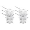 Fry Strainer Stainless Steel Fry Baskets Chips Presentation Basket Strainer Food Basket Cooking French Fries Basket 5/6PCS Fryer Basket (Color : 6PCS Silver) view 1