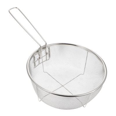 Fry Strainer Home Frying Basket Stainless Steel Durable Reusable Frying Basket French Fries Basket Cooking Frying Basket 1 Piece Fryer Basket