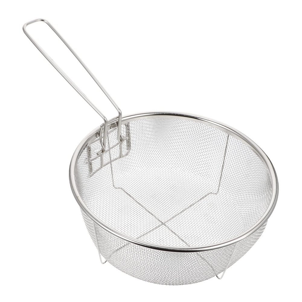 Fry Strainer Home Frying Basket Stainless Steel Durable Reusable Frying Basket French Fries Basket Cooking Frying Basket 1 Piece Fryer Basket