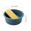 Ipetboom Wash Basin with Washboard 14 Inch Household Baby Clothes Laundry Tub Hand Washing Board Non-Slip Durable Plastic Washbasin for Infant Clothes Cleaning view 2