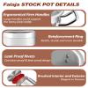35 Quart Stainless Steel Cooking Pot - Stock Pot with Lid - Large Soup Pot for Cooking, Stew, Pozole, Pasta - Induction Compatible - Ideal for Home & Commercial Use view 4