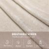 3 Panel Room Divider 6Ft Folding Privacy Screens Freestanding Wall Divider Partition Privacy Screens Fabric Panel Room Divider Foldable Privacy Screen Divider for Home Bedroom Beige view 3