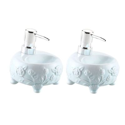 OLOTU Large Capacity Soap Dispenser Ceramics Lotion Dispenser with Stainless Steel Pump Lotion Bottle Soap Pump 11.8oz/ 350ml for Bathrooms Lotion Bottle