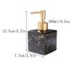 OLOTU Large Capacity Ceramics Soap Dispenser Liquid Dispensers for Kitchen Refillable Soap Pump Square Lotion Bottle with Gold Pump 280ml/ 9.5oz Lotion Bottle view 2