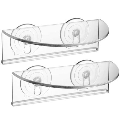 Zerodeko Modern Window Plant Holder Acrylic Suction Cup Bonsai Rack Room Wall Shelves