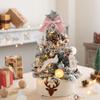 18 Inch Small Mini Christmas Tree for Table Top, Artificial Flocked Xmas Tree for Desk Home Office Shop Decoration view 1