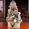 18 Inch Small Mini Christmas Tree for Table Top, Artificial Flocked Xmas Tree for Desk Home Office Shop Decoration view 3