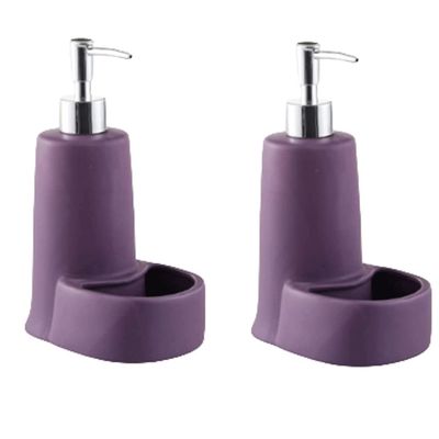 OLOTU Large Capacity Ceramic Soap Dispenser 2 in 1 Design Liquid Dispenser with Rust Proof Pump Refillable Soap Pump 19.6oz/ 580ml Lotion Bottles Lotion Bottle