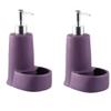 OLOTU Large Capacity Ceramic Soap Dispenser 2 in 1 Design Liquid Dispenser with Rust Proof Pump Refillable Soap Pump 19.6oz/ 580ml Lotion Bottles Lotion Bottle view 1