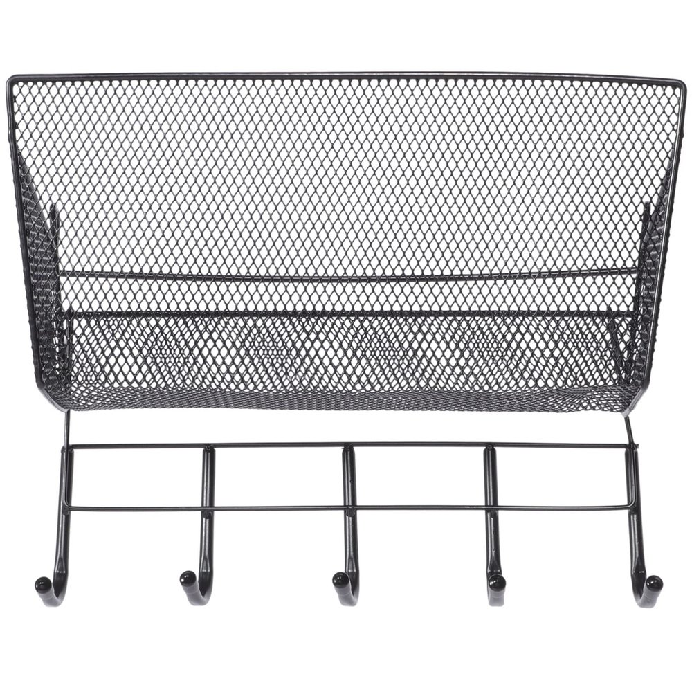 Cabilock Hanging Basket Organizer for Dorm Room Storage Bedside Rack Hooks Space-saving for Bedroom Office Kitchen Easy to Install Capacity for Sundries